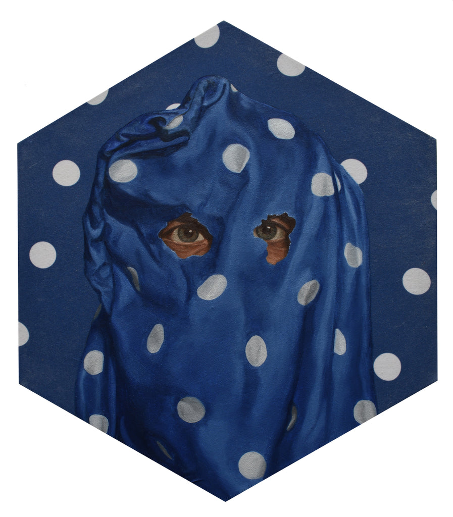 Peter Adamyan - "Camouflage Blue Polka Dots" - Spoke Art