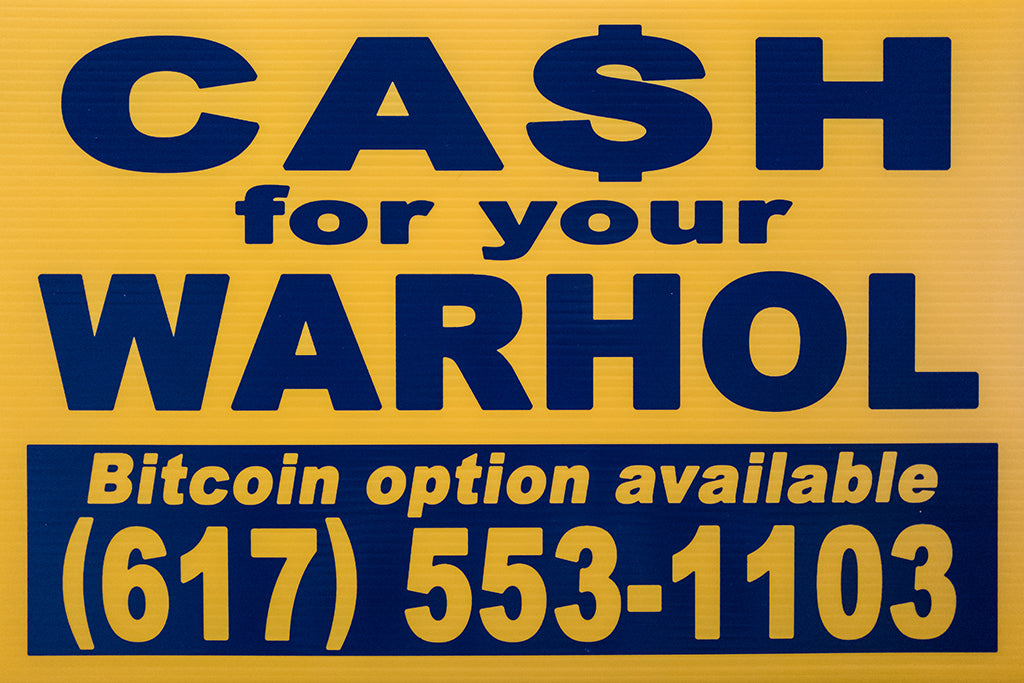 Cash For Your Warhol - "CFYW Bitcoin (yellow)" - Spoke Art