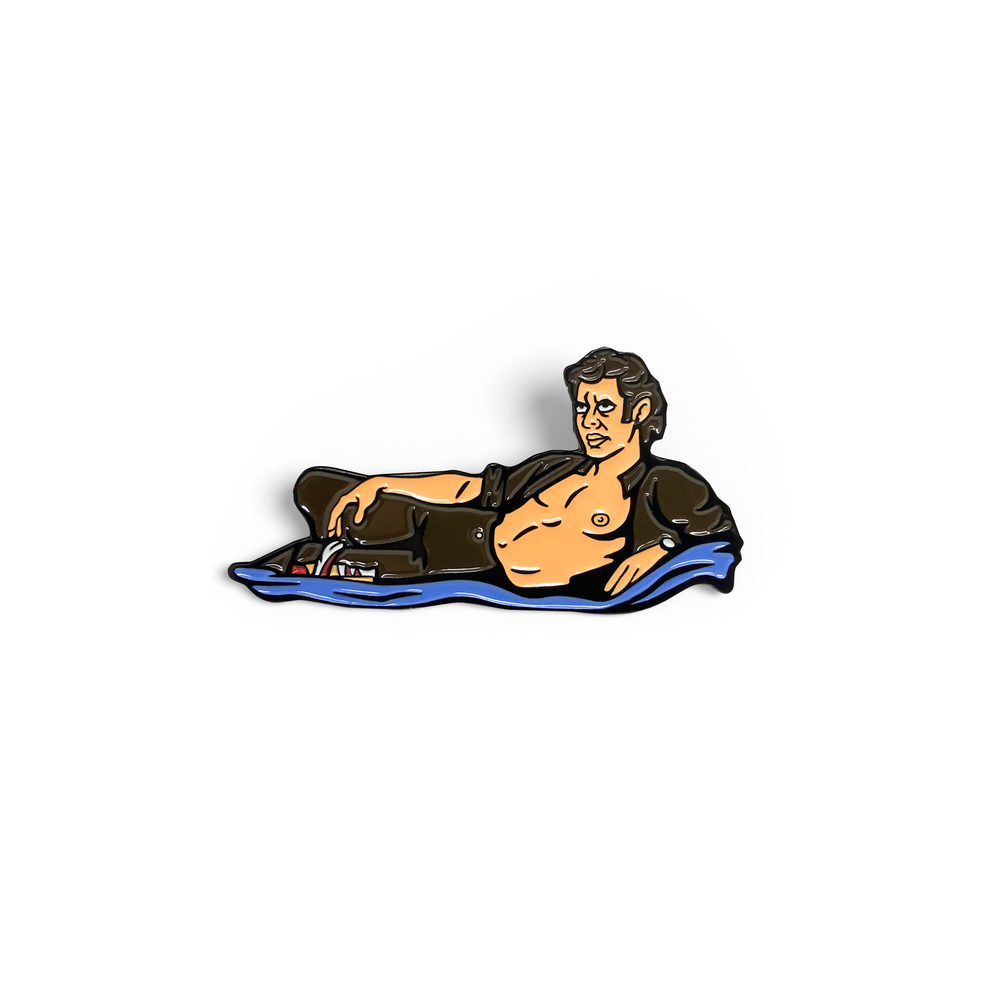 Jeff Goldblum Chaos Theorist Enamel Pin - Spoke Art