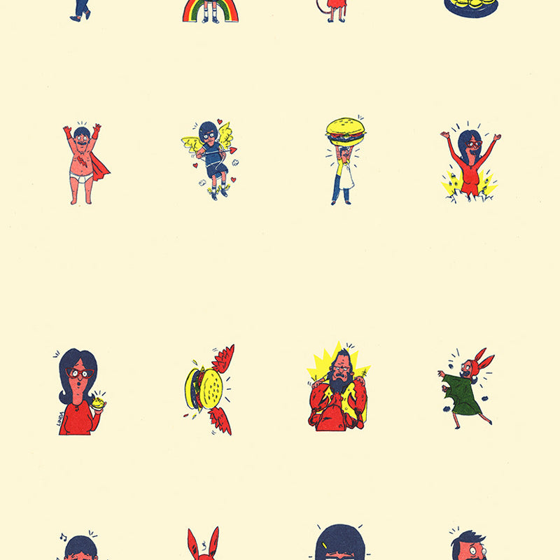 Chris Walker - "Bob's Burgers Tattoo Artwork Colour Proof Sheet" - Spoke Art