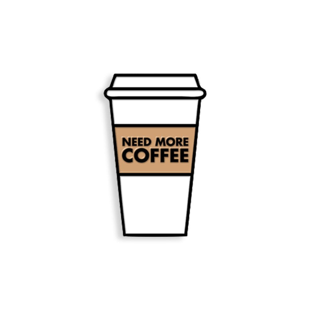 Coffee Addict Enamel Pin - Spoke Art