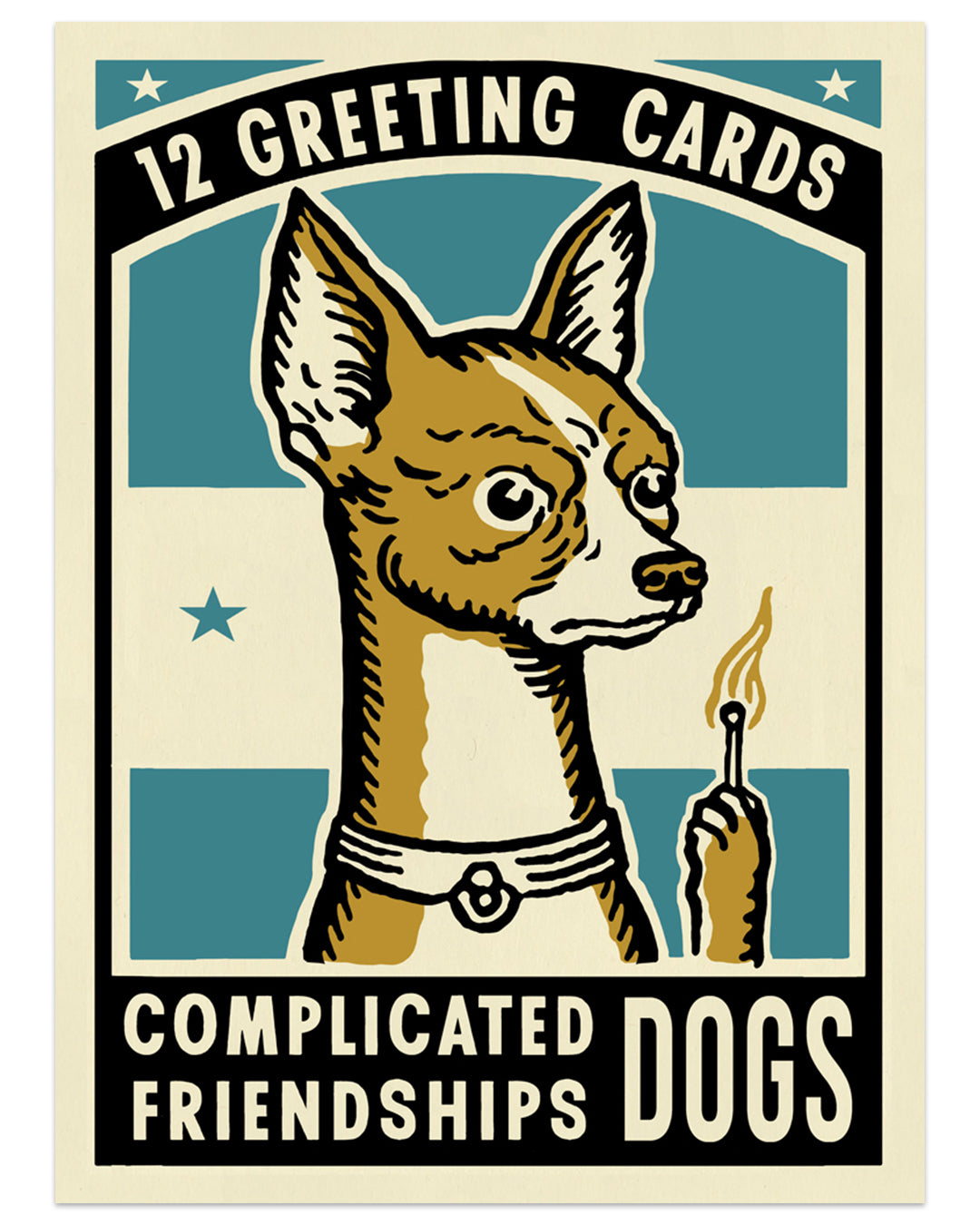 Ravi Zupa - "Complicated Friendships Dog" Greeting Cards - Spoke Art