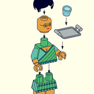 Discover the art of assembly with these illustrated, limited-edition instructions for a LEGO figure inspired by Frida Kahlo. Includes a head with glasses and eyebrows, black hairpiece, and signature accessories like her paintbrush and cup. Designed for creative enthusiasts by Matt Chase.