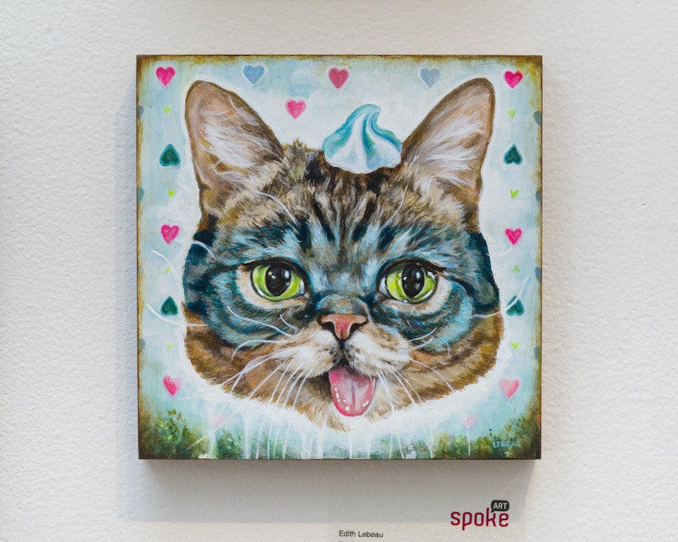 Edith Lebeau - "Lil Bub loves her space yogurt" - Spoke Art