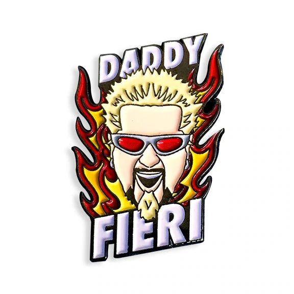 Chef Fieri with flames and "Daddy Fieri" text