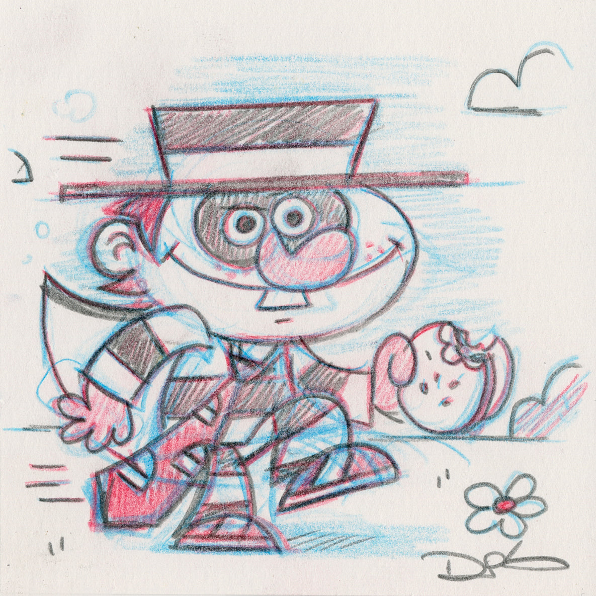 Dave Perillo - "Hamburgler Original Sketch & Print" - Spoke Art