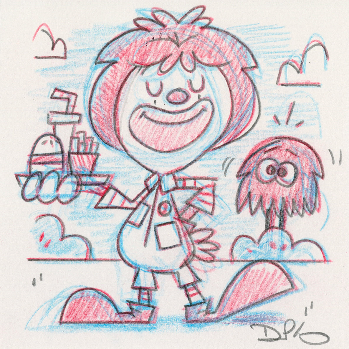 Dave Perillo - "Ronald Original Sketch & Print" - Spoke Art