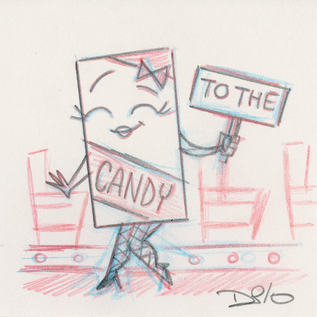 Dave Perillo - "Candy Bar Original Sketch & Print" - Spoke Art