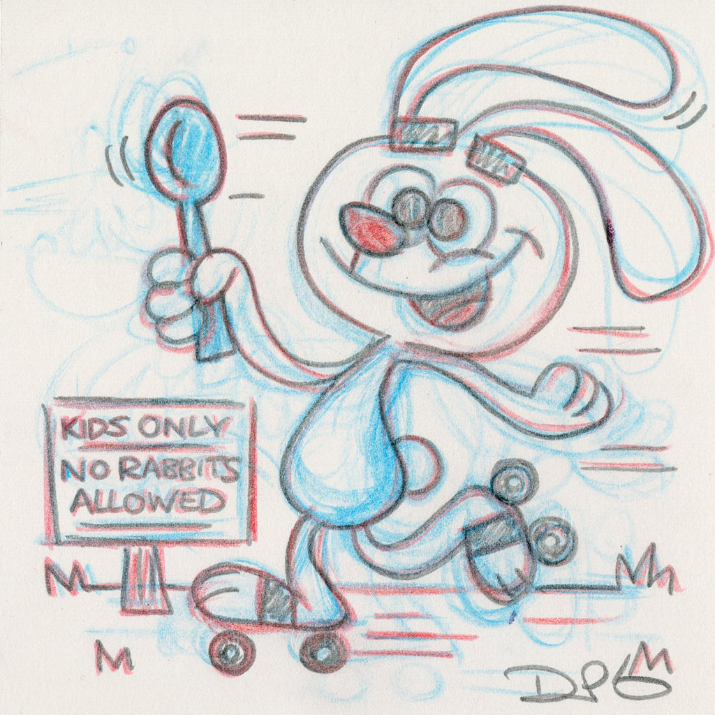 Dave Perillo - "Trix Rabbit Original Sketch & Print" - Spoke Art