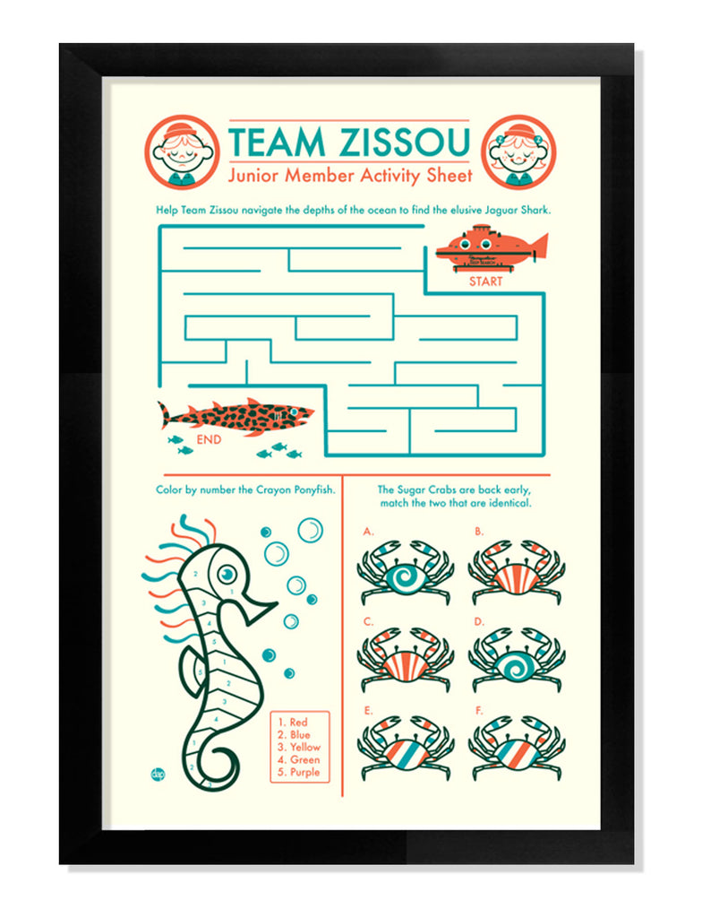 Dave Perillo - "Team Zissou Activity Sheet" - Spoke Art
