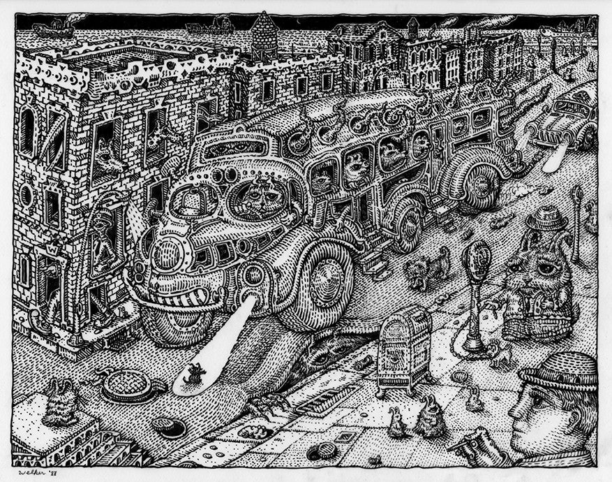 David Welker - "Sunset Bus" - Spoke Art
