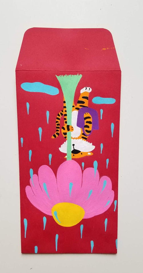 Deepti Sunder - "Tiger in Bloom (Pink)" - Spoke Art