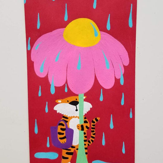 Deepti Sunder - "Tiger in Bloom (Pink)" - Spoke Art