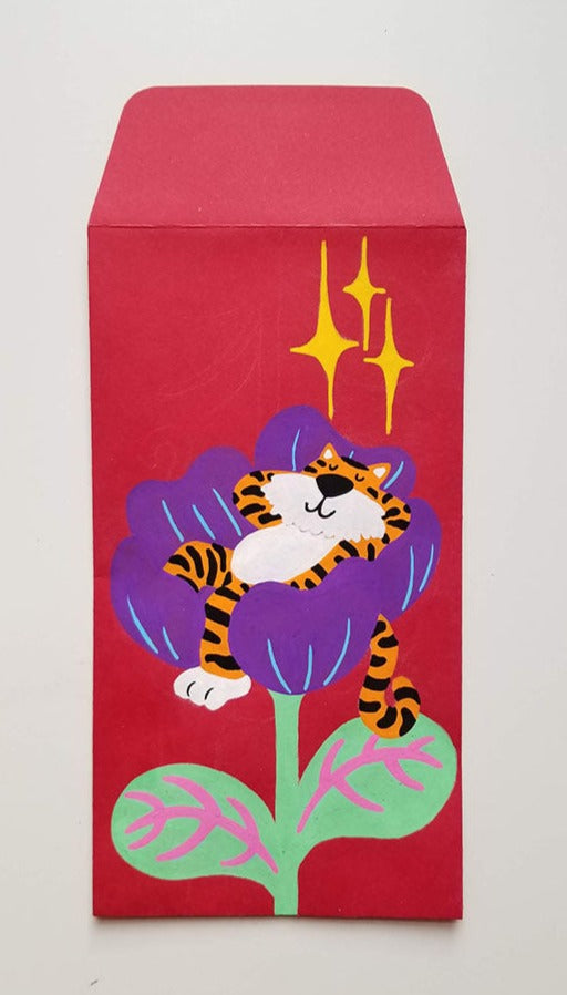 Deepti Sunder - "Tiger in Bloom (Purple)" - Spoke Art