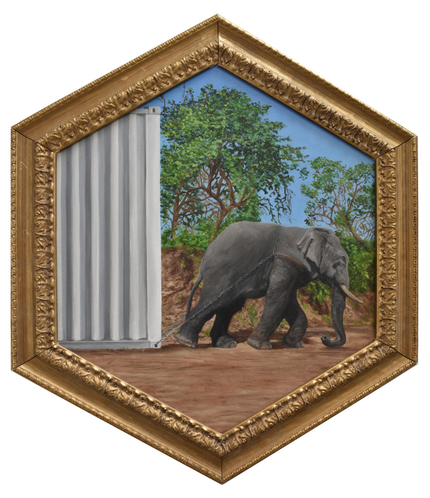 Peter Adamyan - "Elephant Dragged Cargo Delivery" - Spoke Art