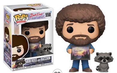 Funko POP! "Bob Ross with Raccoon" Vinyl Figure - Spoke Art