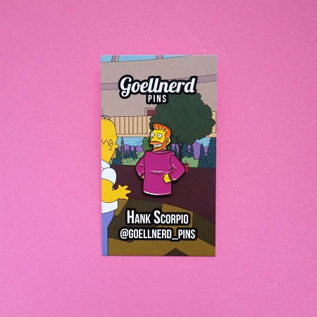 Goellnerd - "Hank Scorpio" Enamel Pin - Spoke Art