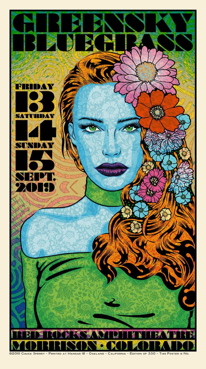 Chuck Sperry - "Greensky Bluegrass, Red Rocks Amphitheatre 2019" - Spoke Art