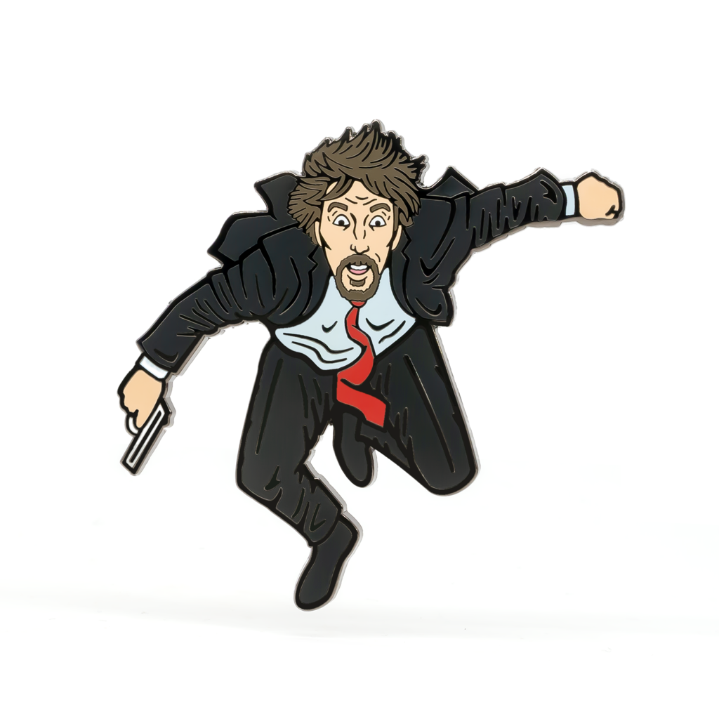 Hans Gruber Enamel Pin - Spoke Art