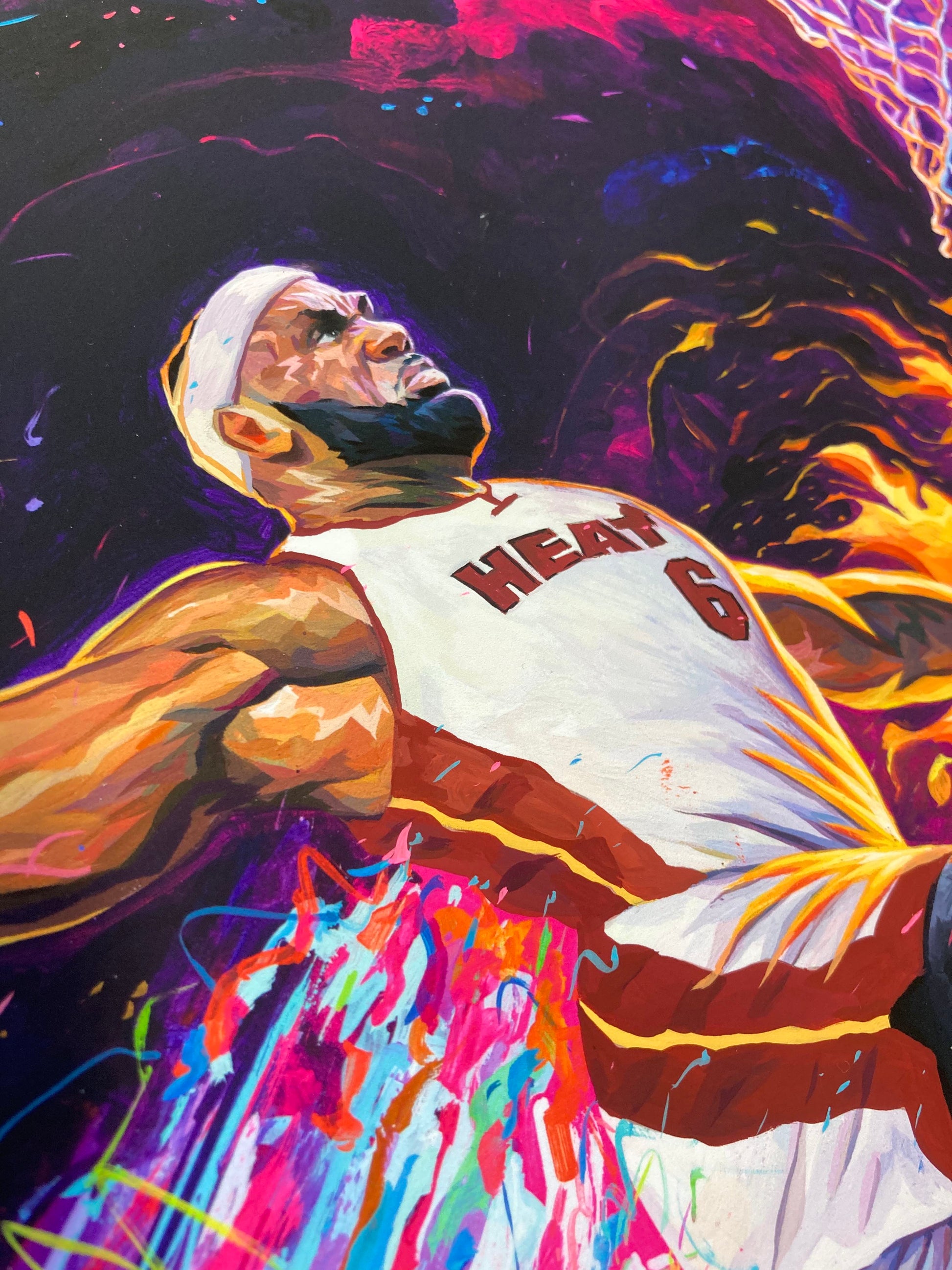 Rich Pellegrino - "King of the Court" (Heat & Lakers 1/1 Hand Embellished Editions) - Spoke Art