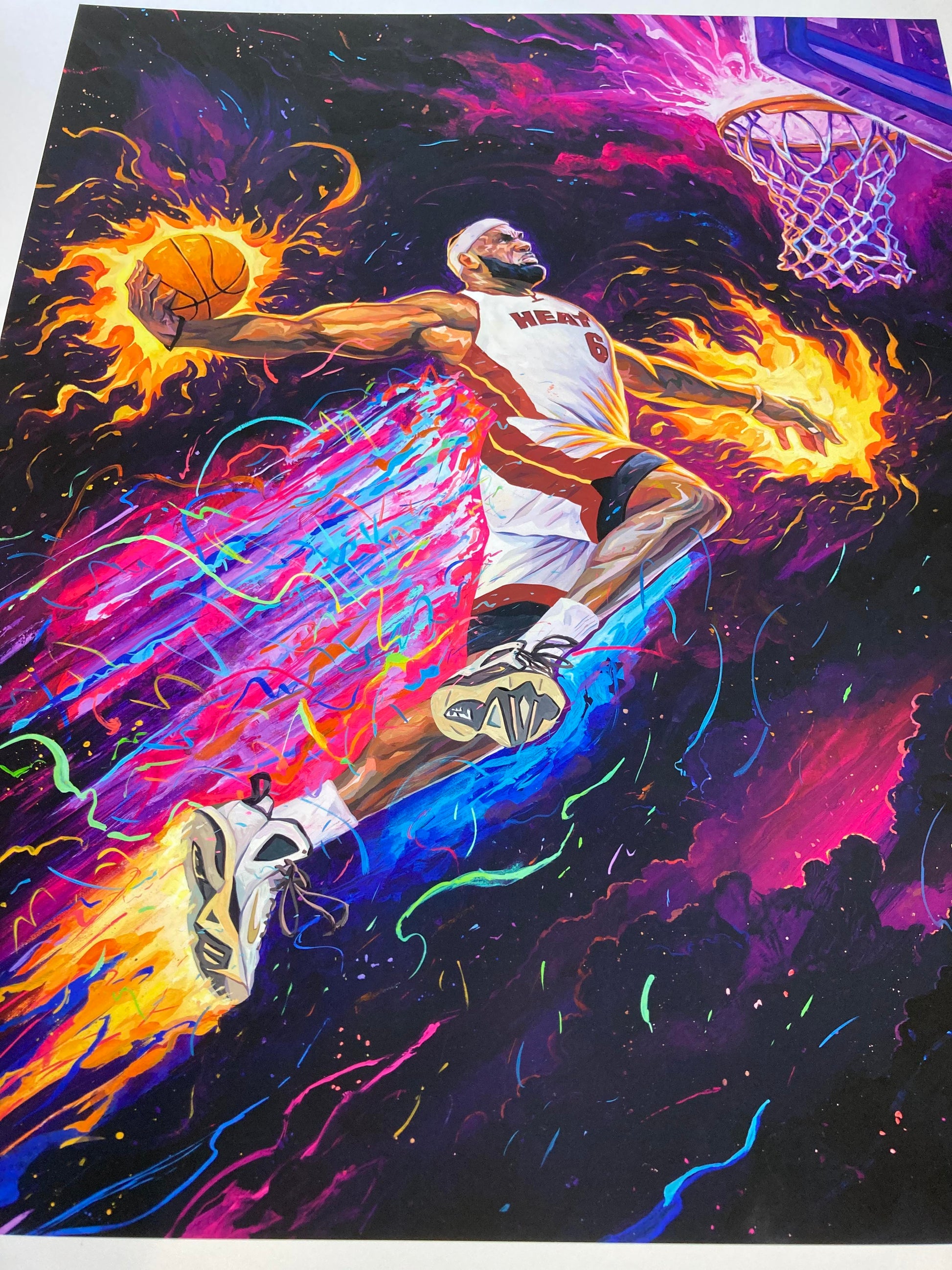 Rich Pellegrino - "King of the Court" (Heat & Lakers 1/1 Hand Embellished Editions) - Spoke Art