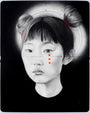 Lantomo Holy Neon graphite charcoal waterolor on Moleskine sketchbook