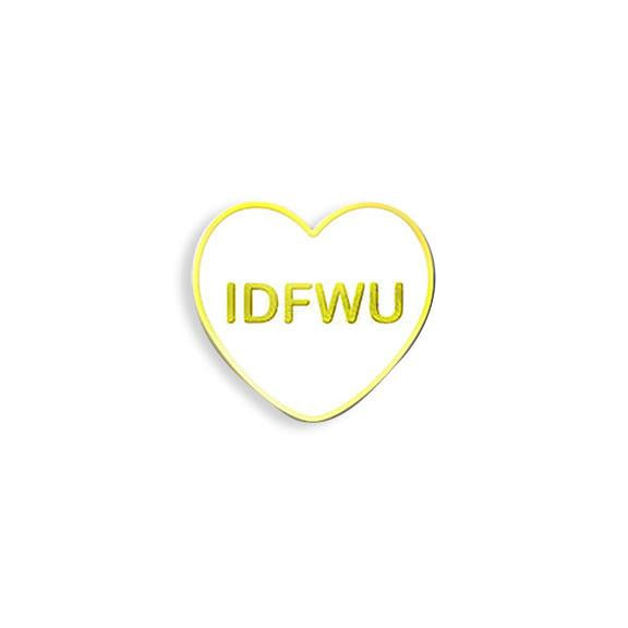 IDFWU Candy Heart Enamel Pin - Spoke Art