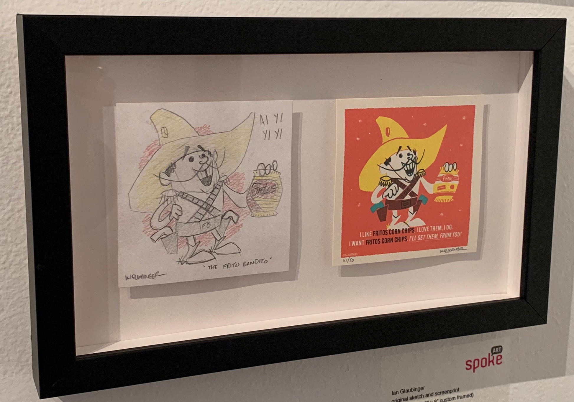 Ian Glaubinger - "The Frito Bandito Original Sketch & Print" - Spoke Art