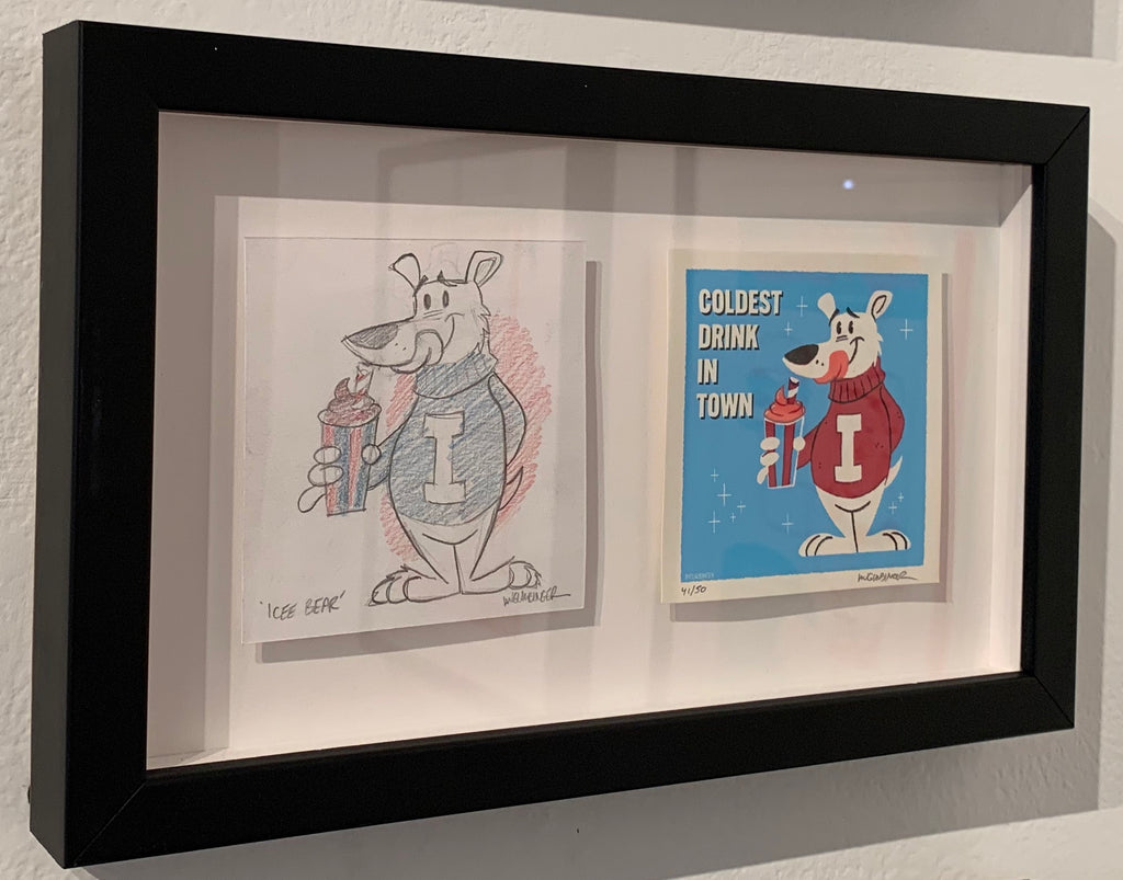 Ian Glaubinger - "ICEE Bear Original Sketch & Print" - Spoke Art
