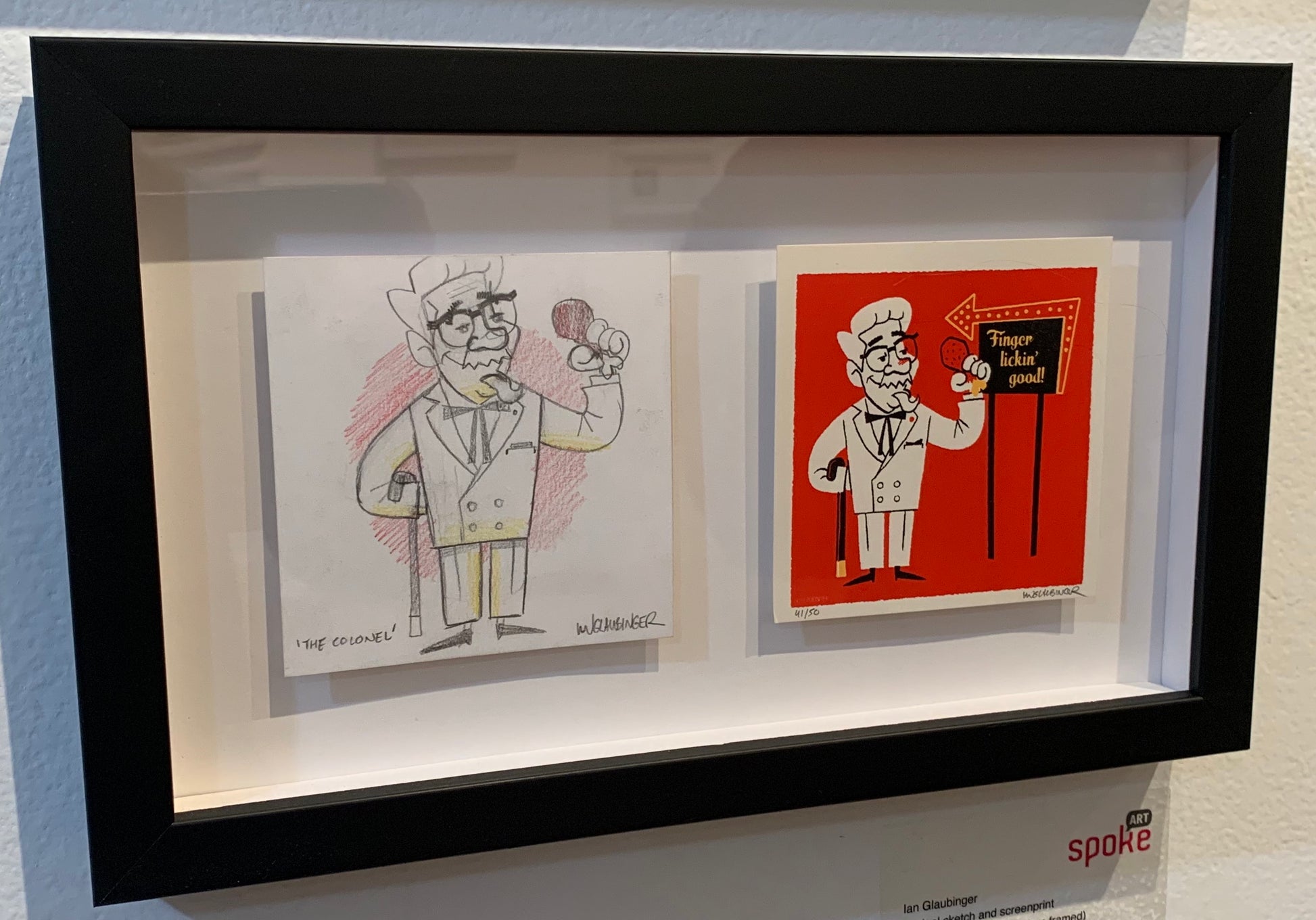 Ian Glaubinger - "The Colonel Original Sketch & Print" - Spoke Art