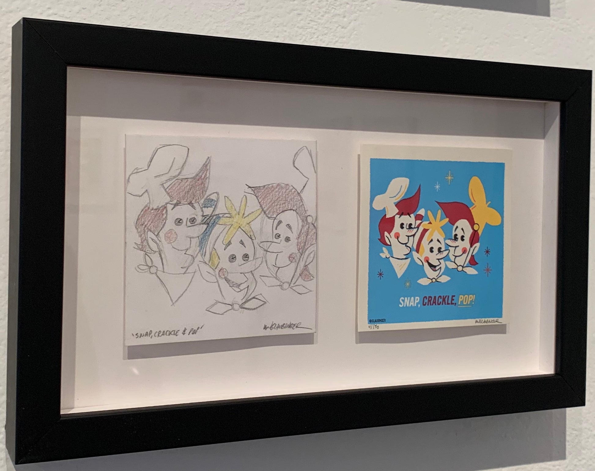 Ian Glaubinger - "Snap, Crackle & Pop Original Sketch & Print" - Spoke Art