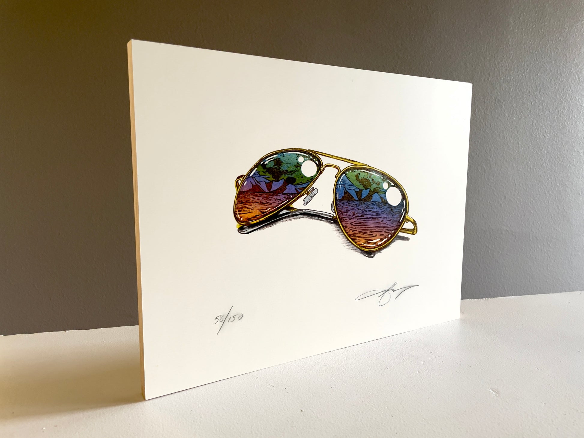 AJ Masthay - "Aviators" wood panel - Spoke Art