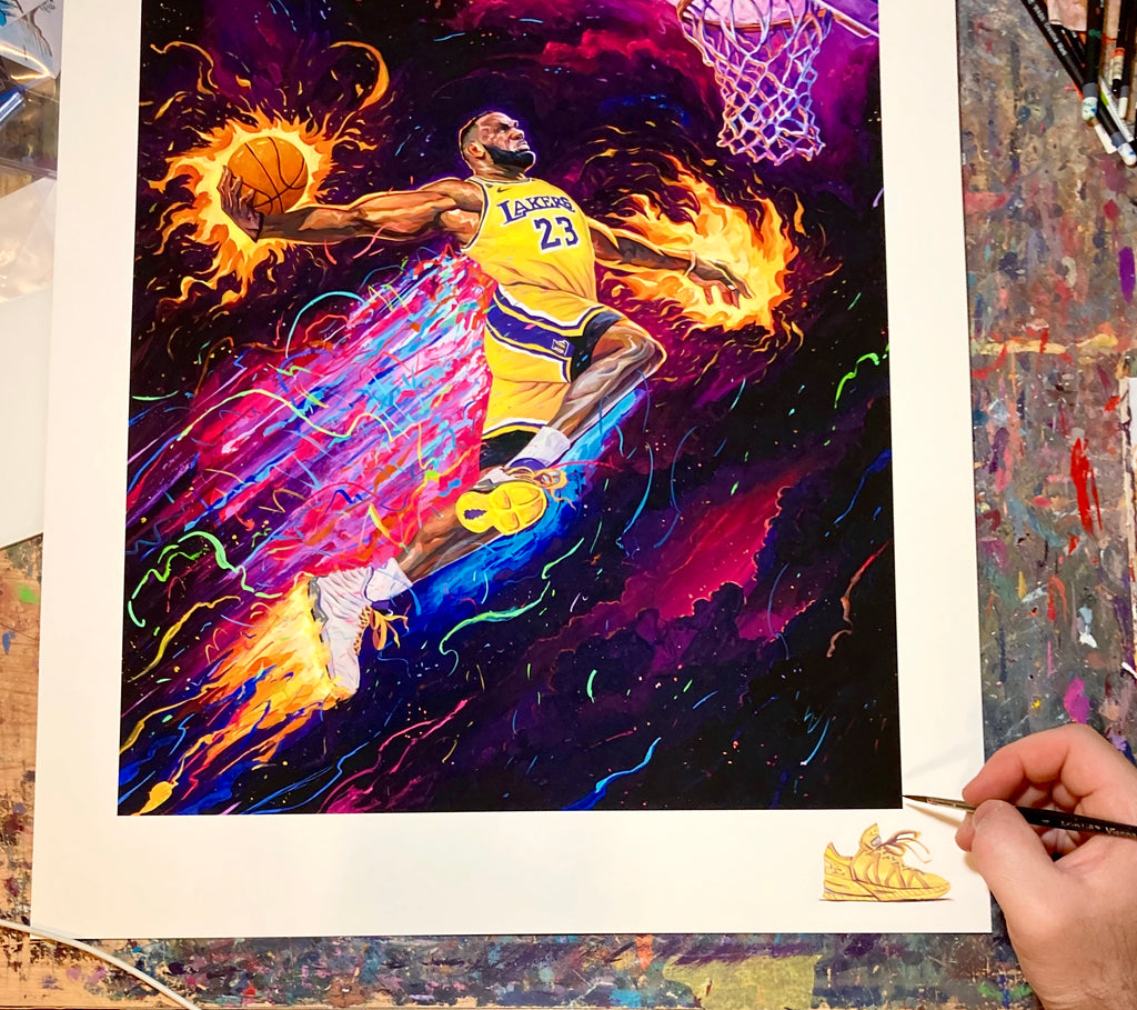 Rich Pellegrino - "King of the Court" (Sneaker Remarque Edition - Lakers/Heat/Cavs) - Spoke Art