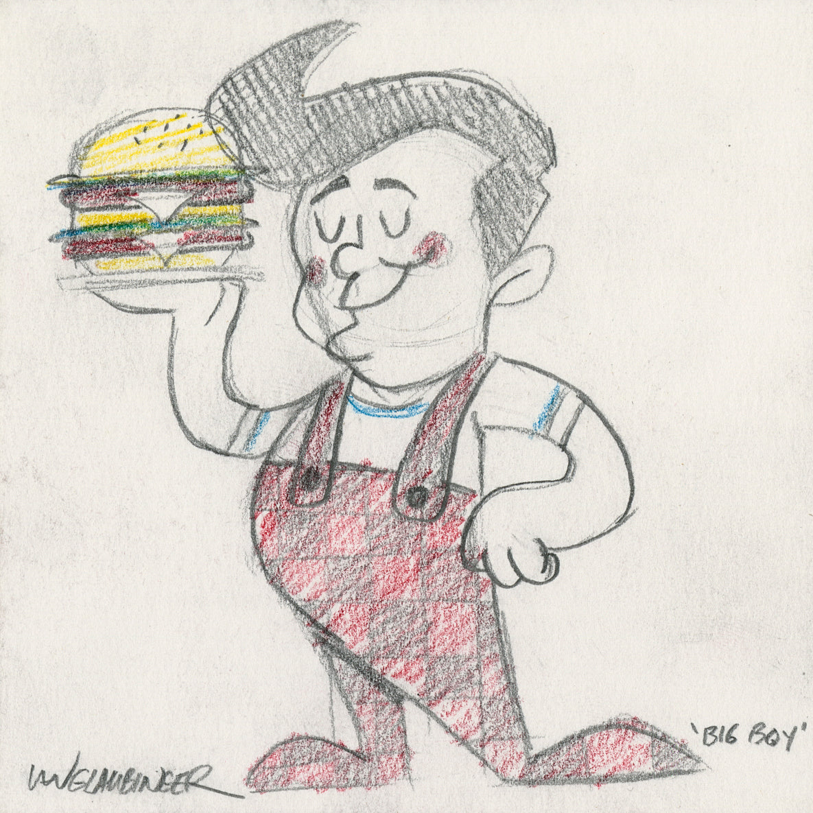 Ian Glaubinger - "Big Boy Original Sketch & Print" - Spoke Art