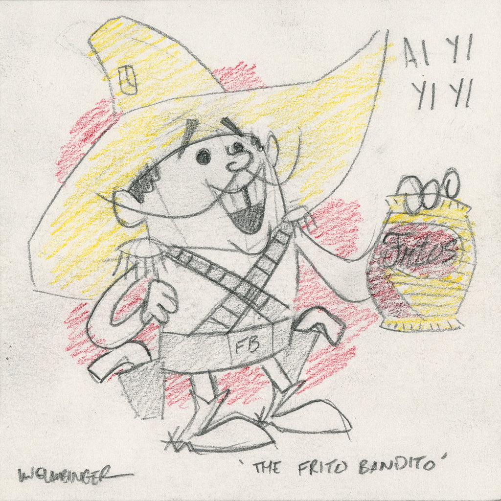 Ian Glaubinger - "The Frito Bandito Original Sketch & Print" - Spoke Art
