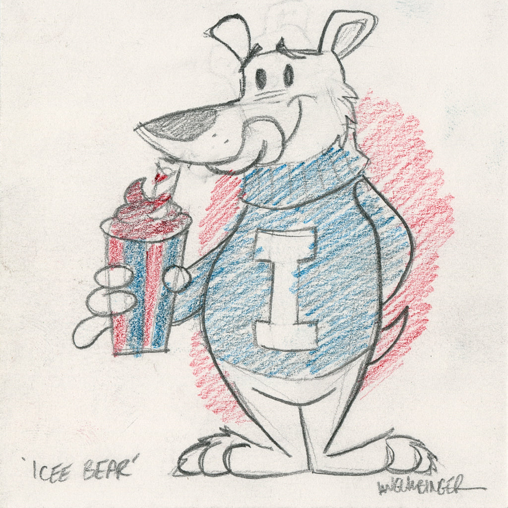 Ian Glaubinger - "ICEE Bear Original Sketch & Print" - Spoke Art