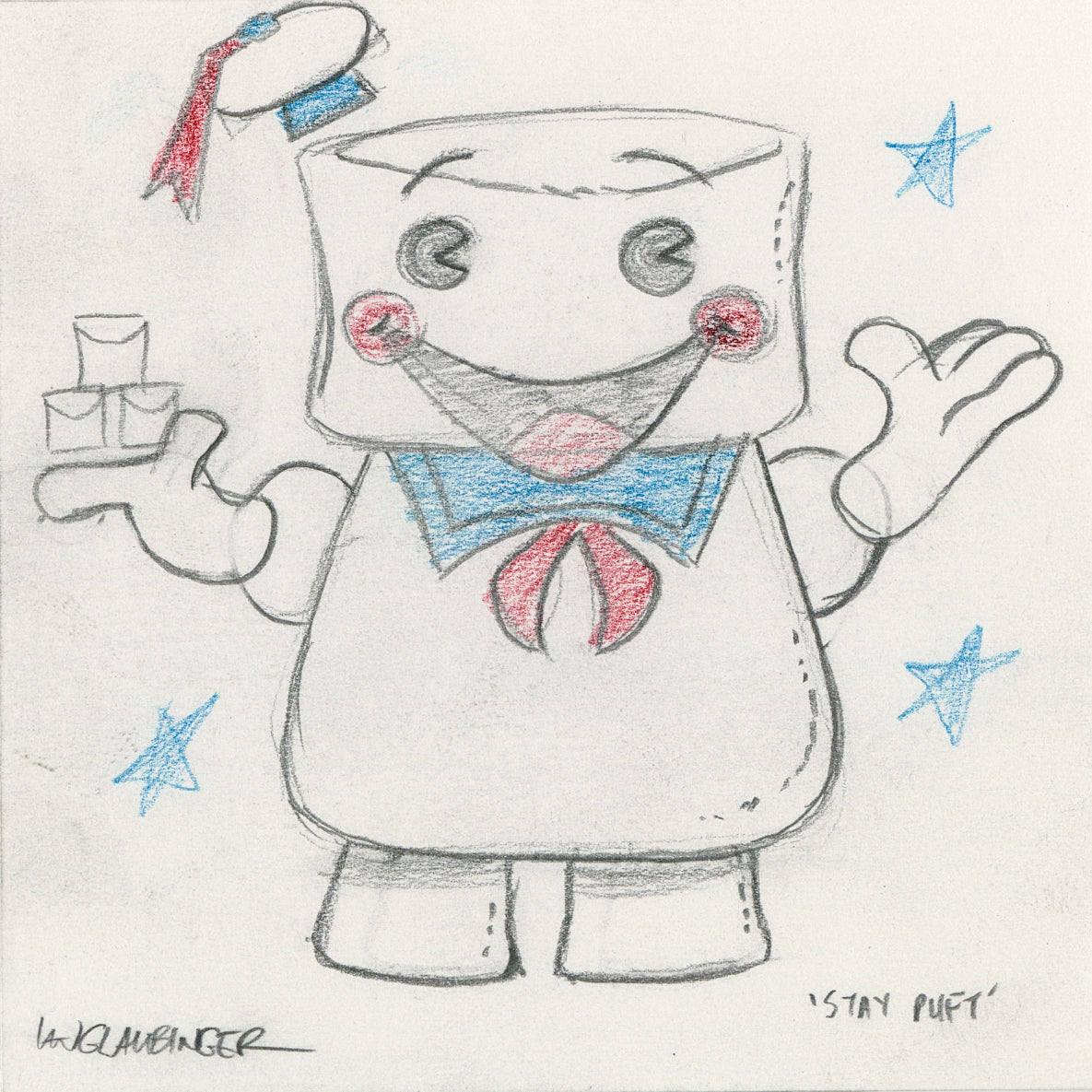 Ian Glaubinger - "Stay Puft Original Sketch & Print" - Spoke Art