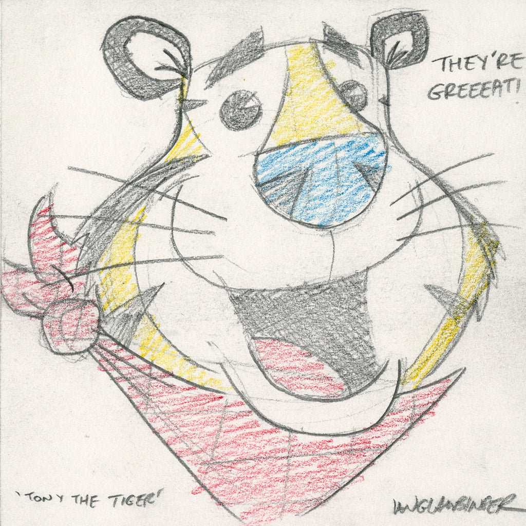 Ian Glaubinger - "Tony the Tiger Original Sketch & Print" - Spoke Art