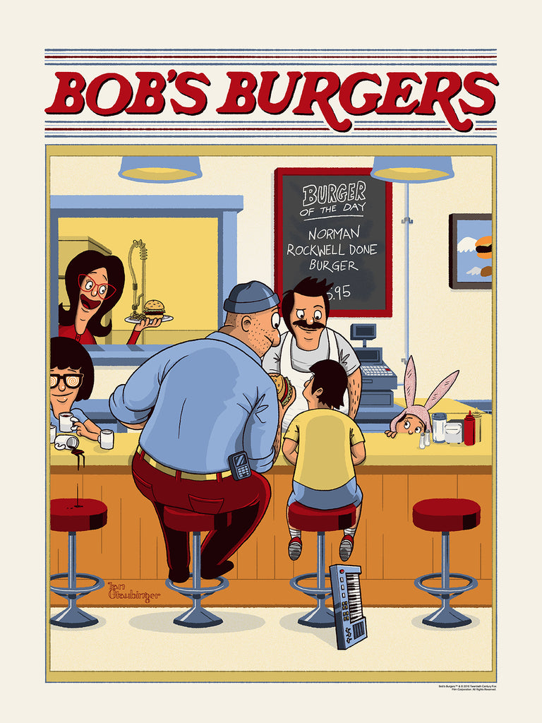 Ian Glaubinger - "Norman Rockwell Done Burger" - Spoke Art