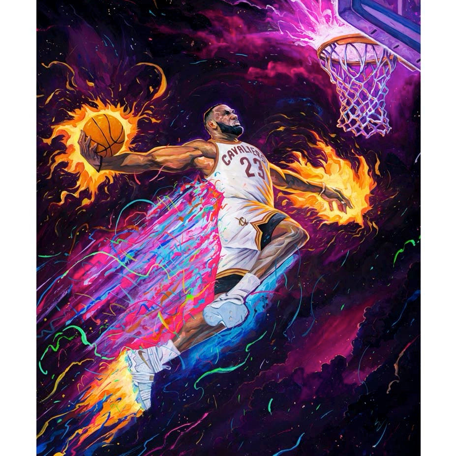Rich Pellegrino - "King of the Court" (Portrait Remarque Edition - Lakers/Heat/Cavs) - Spoke Art