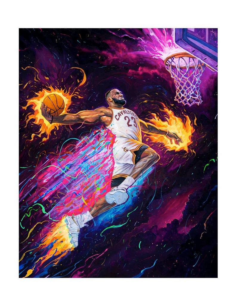 Rich Pellegrino - "King of the Court" (Portrait Remarque Edition - Lakers/Heat/Cavs) - Spoke Art