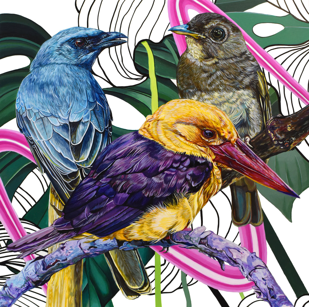 Juan Travieso - "Endangered Birds #168" - Spoke Art