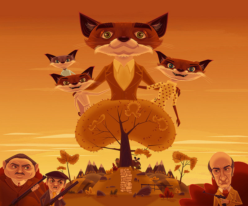 James Gilleard - "Fantastic Family Fox" - Spoke Art
