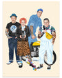 Jason Raish - Frank and Estelle Constanza with Puddy and Newman from Seinfeld in hipster garb with tattoos