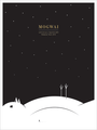 This Jason Munn screen print showcases a minimalist poster of a lone figure amidst snowy hills, a house, and barren trees under a starry sky. Text says Mogwai with Errors / April 21, 2011 Webster Hall, NYC, adding to the serene monochrome scene.