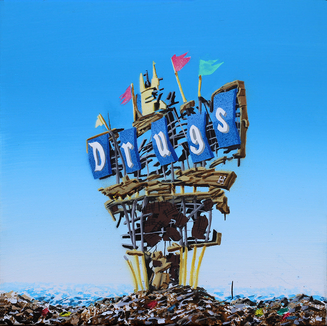 Jeff Gillette "Disneyland Sign: 'Drugs'" - Spoke Art