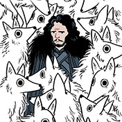 Kelly Johnson - "Jon Snow and the Wolves" (print) - Spoke Art