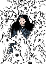 Kelly Johnson - "Jon Snow and the Wolves" (print) - Spoke Art