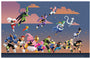 Kevan Hom - "Dragon Ball Z Villains Race" Print - featuring villains from Dragon Ball Z running together