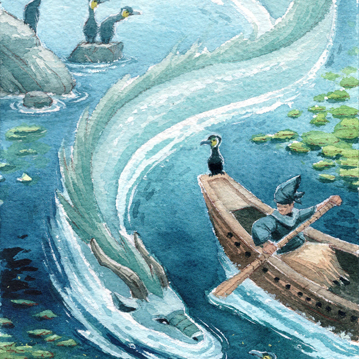 Kevan Hom - "Fishing on the Kohaku River" (print) - Spoke Art